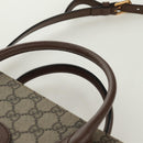 GUCCI GG Supreme Donald duck Hand Bag PVC 2way Beige Gold 648134 Auth 161733SAM-8