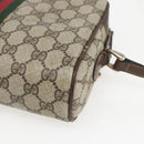 GUCCI GG Supreme Web Sherry Line Shoulder Bag PVC Beige 010 378 Auth 161738-15