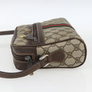 GUCCI GG Supreme Web Sherry Line Shoulder Bag PVC Beige 010 378 Auth 161738-3