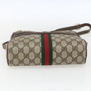 GUCCI GG Supreme Web Sherry Line Shoulder Bag PVC Beige 010 378 Auth 161738-5