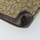 CELINE C Sulky Shoulder Bag Canvas Beige Gold Auth 161739-16