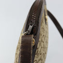 CELINE C Sulky Shoulder Bag Canvas Beige Gold Auth 161739-10