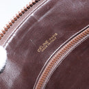 CELINE C Sulky Shoulder Bag Canvas Beige Gold Auth 161739-18