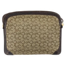 CELINE C Sulky Shoulder Bag Canvas Beige Gold Auth 161739-2