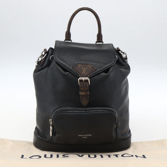 LOUIS VUITTON Monogram Montsouris Vibe PM Backpack Black M12587 LV Auth 161743SM