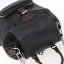 LOUIS VUITTON Monogram Montsouris Vibe PM Backpack Black M12587 LV Auth 161743SM-6