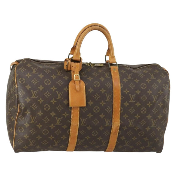 LOUIS VUITTON Monogram Keepall 50 Boston Bag M41426 LV Auth 161751