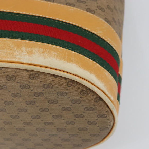 GUCCI Micro GG Supreme Web Sherry Line Bag PVC Beige 001 58 4793 Auth 161752
