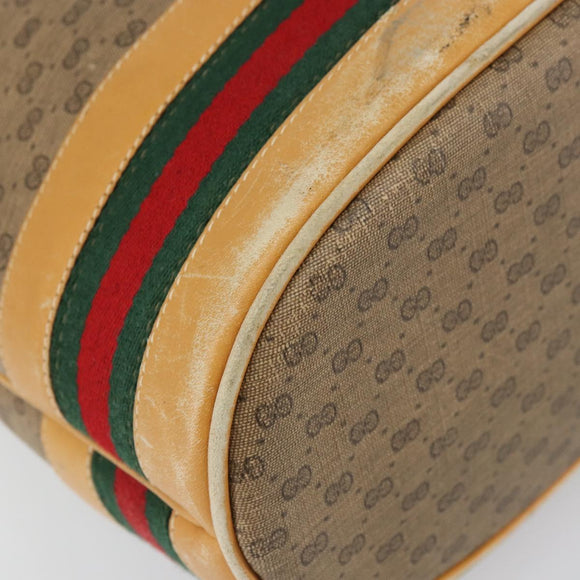 GUCCI Micro GG Supreme Web Sherry Line Bag PVC Beige 001 58 4793 Auth 161752