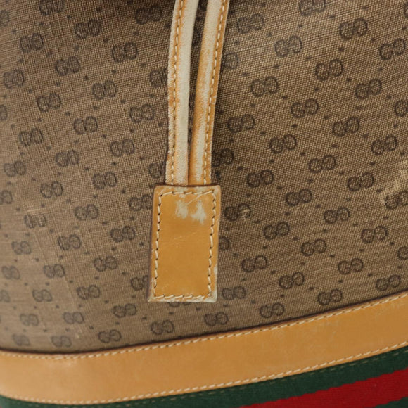 GUCCI Micro GG Supreme Web Sherry Line Bag PVC Beige 001 58 4793 Auth 161752