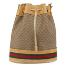 GUCCI Micro GG Supreme Web Sherry Line Bag PVC Beige 001 58 4793 Auth 161752-13