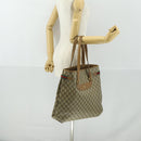 GUCCI GG Supreme Web Sherry Line Tote Bag PVC Beige Gold 39 02 091 Auth 161753-22