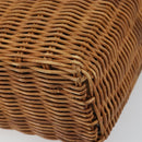 BURBERRY Blue Label Hand Bag Rattan Beige Silver Auth 161754-9