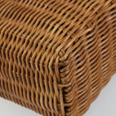 BURBERRY Blue Label Hand Bag Rattan Beige Silver Auth 161754-14
