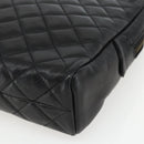 CHANEL Matelasse Chain Shoulder Bag Leather Black Gold CC Auth 161755-8