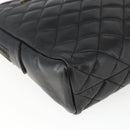 CHANEL Matelasse Chain Shoulder Bag Leather Black Gold CC Auth 161755-17