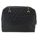CHANEL Matelasse Chain Shoulder Bag Leather Black Gold CC Auth 161755-2