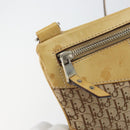Christian Dior Trotter Canvas Street Chic Shoulder Bag Beige Silver Auth 161759-14