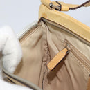 Christian Dior Trotter Canvas Street Chic Shoulder Bag Beige Silver Auth 161759-19