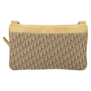 Christian Dior Trotter Canvas Street Chic Shoulder Bag Beige Silver Auth 161759-3