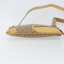 Christian Dior Trotter Canvas Street Chic Shoulder Bag Beige Silver Auth 161759-9