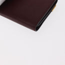 CARTIER Must Line Key Case Leather Bordeaux Gold Auth 161762A-15