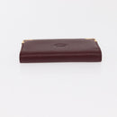 CARTIER Must Line Key Case Leather Bordeaux Gold Auth 161762A-3