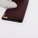 CARTIER Must Line Key Case Leather Bordeaux Gold Auth 161762A-14