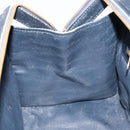 GUCCI GG Supreme Sherry Line Boston Bag PVC Navy Gold Auth 161763-19