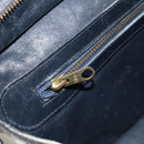GUCCI GG Supreme Sherry Line Boston Bag PVC Navy Gold Auth 161763-20