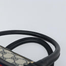 GUCCI GG Supreme Sherry Line Boston Bag PVC Navy Gold Auth 161763-8