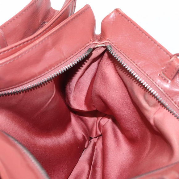 BOTTEGA VENETA Chain Shoulder Bag Leather Red Auth 161765