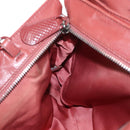 BOTTEGA VENETA Chain Shoulder Bag Leather Red Auth 161765-23