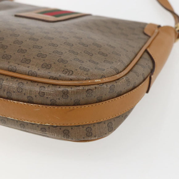 GUCCI Micro GG Supreme Web Sherry Line Bag PVC Beige 001 115 0914 Auth 161766