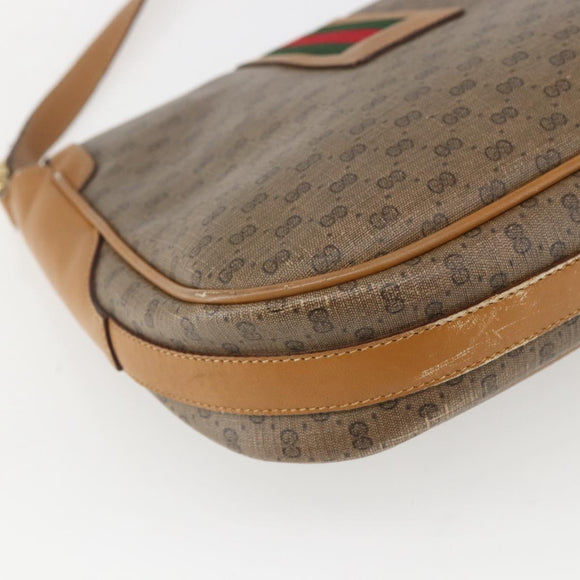 GUCCI Micro GG Supreme Web Sherry Line Bag PVC Beige 001 115 0914 Auth 161766