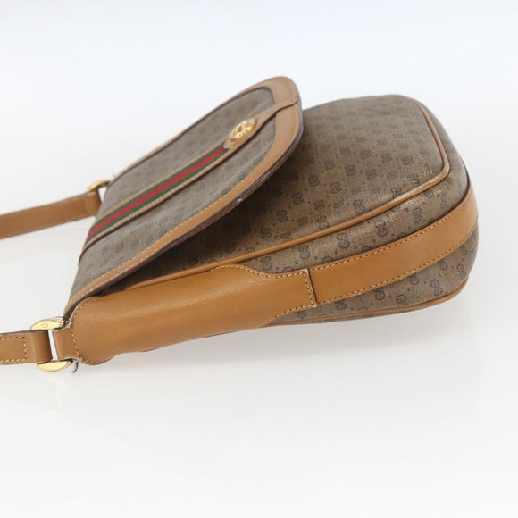 GUCCI Micro GG Supreme Web Sherry Line Bag PVC Beige 001 115 0914 Auth 161766
