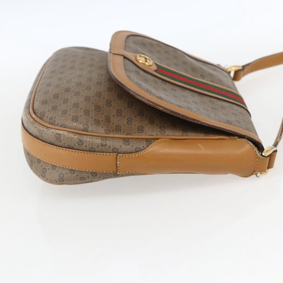 GUCCI Micro GG Supreme Web Sherry Line Bag PVC Beige 001 115 0914 Auth 161766