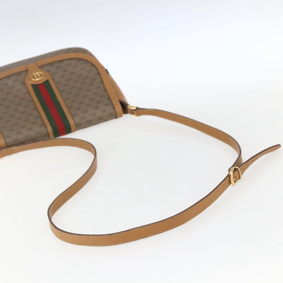 GUCCI Micro GG Supreme Web Sherry Line Bag PVC Beige 001 115 0914 Auth 161766