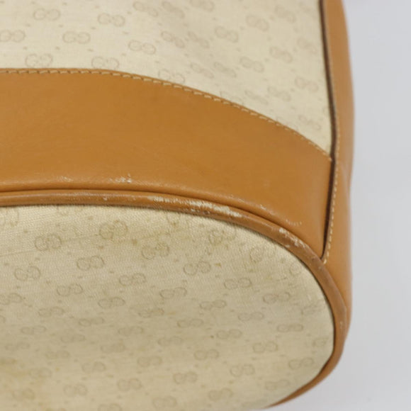 GUCCI Micro GG Supreme Shoulder Bag PVC Beige Gold 001 115 0933 Auth 161767