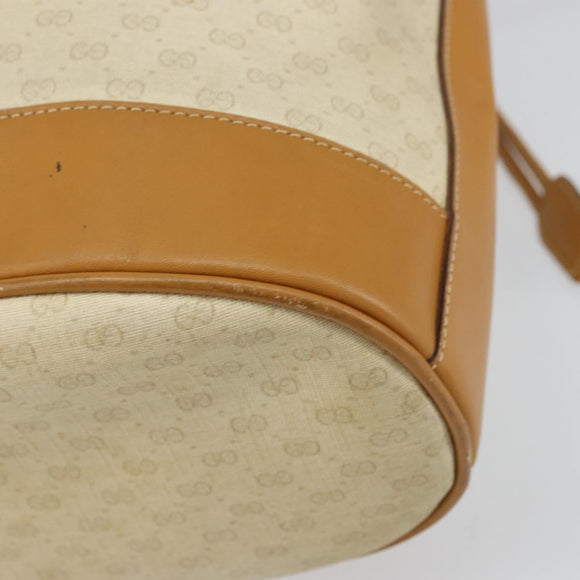 GUCCI Micro GG Supreme Shoulder Bag PVC Beige Gold 001 115 0933 Auth 161767