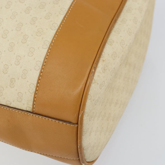 GUCCI Micro GG Supreme Shoulder Bag PVC Beige Gold 001 115 0933 Auth 161767