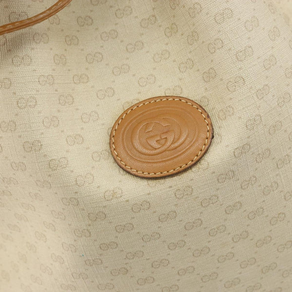 GUCCI Micro GG Supreme Shoulder Bag PVC Beige Gold 001 115 0933 Auth 161767