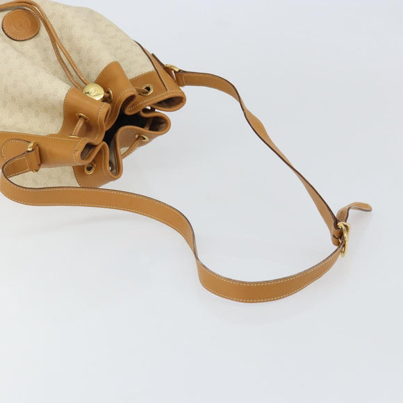 GUCCI Micro GG Supreme Shoulder Bag PVC Beige Gold 001 115 0933 Auth 161767