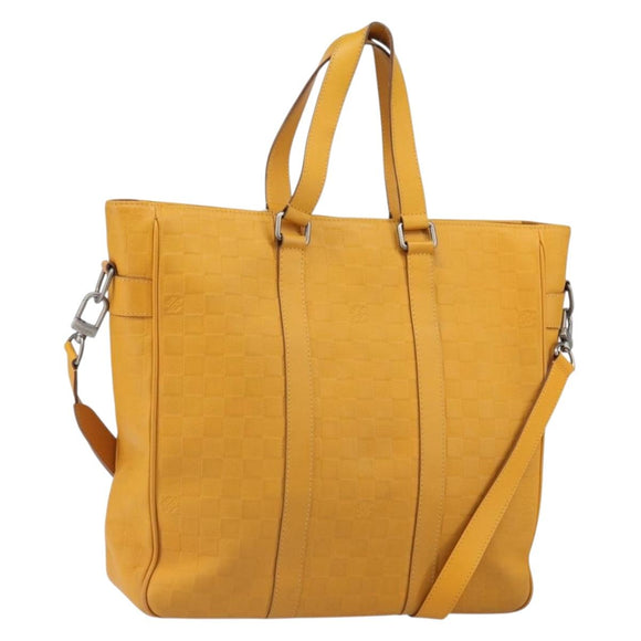 LOUIS VUITTON Damier Infini Neo Tadao Bag 2way Yellow N41228 LV Auth 161769