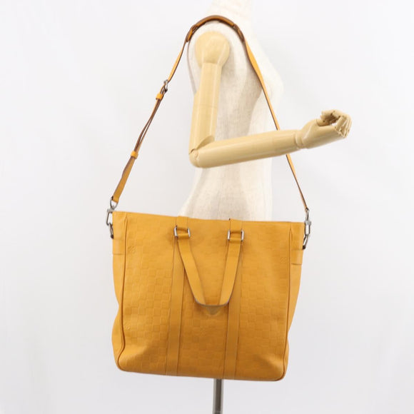 LOUIS VUITTON Damier Infini Neo Tadao Bag 2way Yellow N41228 LV Auth 161769