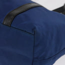PRADA Tote Bag Nylon Blue Silver Auth 161771-14