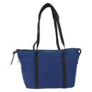 PRADA Tote Bag Nylon Blue Silver Auth 161771-13