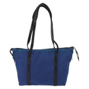 PRADA Tote Bag Nylon Blue Silver Auth 161771-2