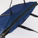 PRADA Tote Bag Nylon Blue Silver Auth 161771-6