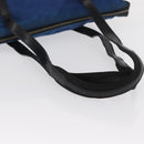 PRADA Tote Bag Nylon Blue Silver Auth 161771-7
